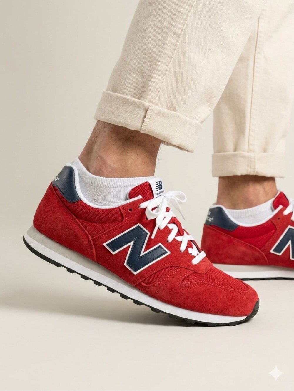 New Balance 500 Classic Sneakers Red Navy Blue GM500SC Men's Size 11.5
